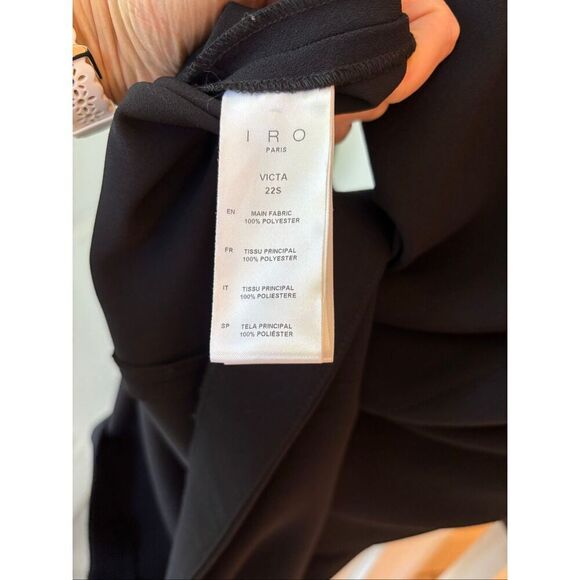 NWT IRO Victa Asymmetrical Mini Dress black, Sz 40 US 8/10 $395 C33 - Picture 9 of 11